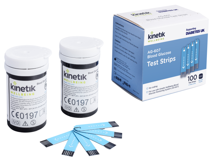 Blood Glucose Test Strips – Pack Of 100 (For Ag-607) - Image 3