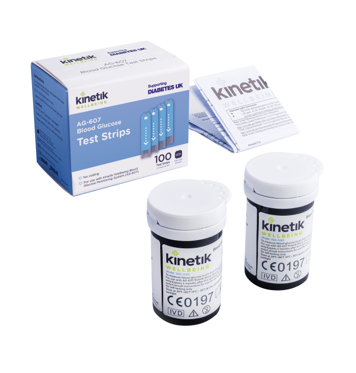 Blood Glucose Test Strips – Pack Of 100 (For Ag-607) - Image 2
